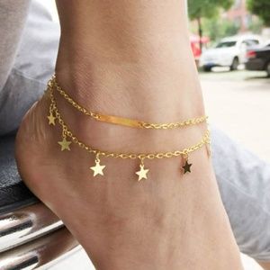 Gold Stars Ankle Bracelet